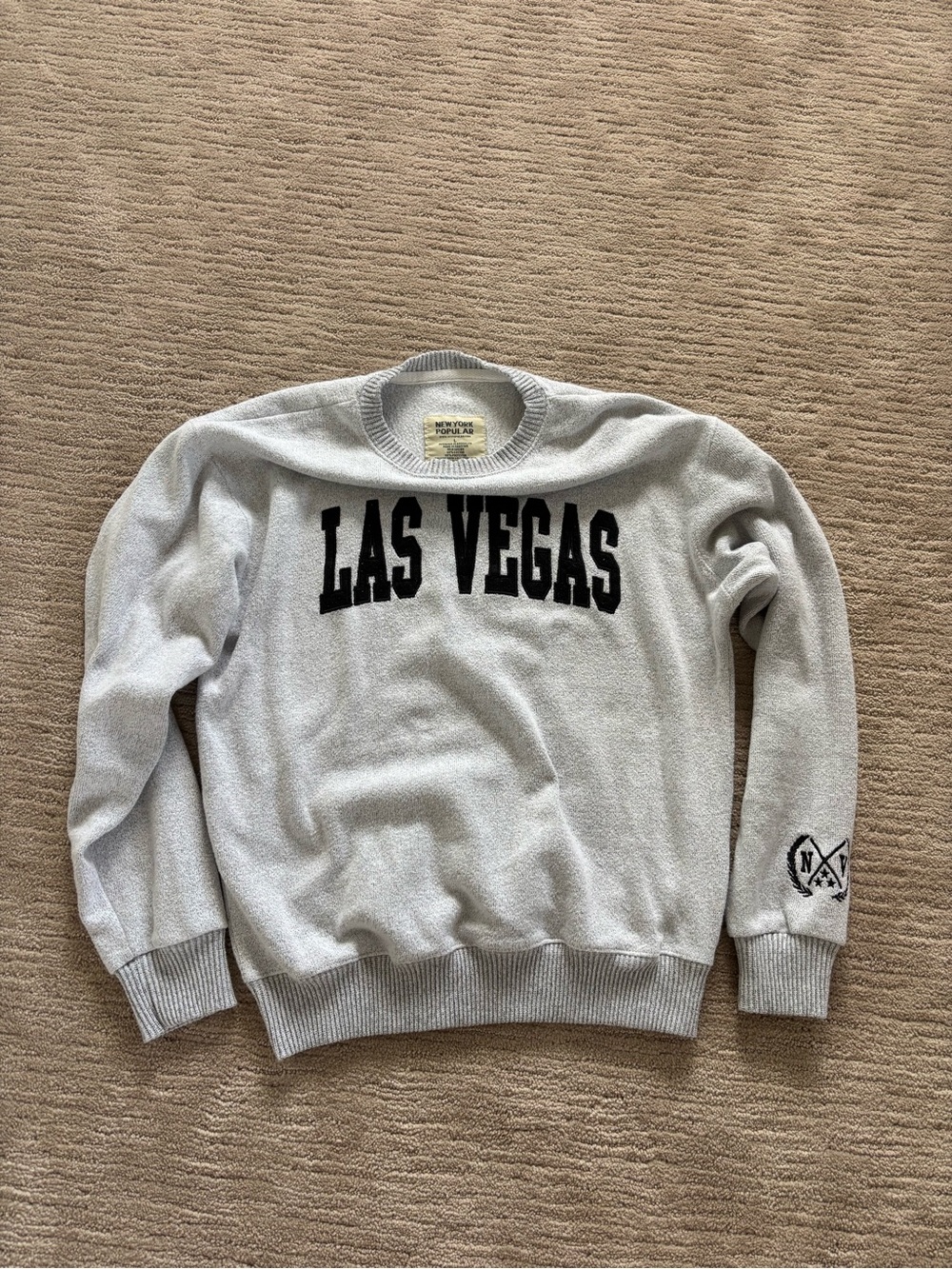 Las Vegas Crewneck Sweatshirt - Light Gray